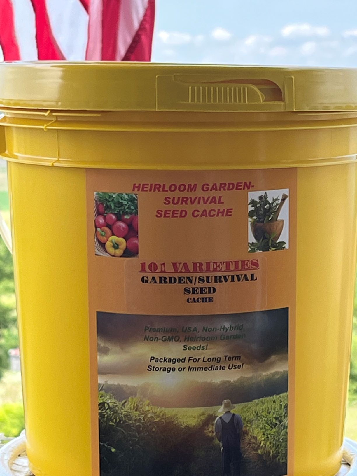 47,000+ Preppers Vegetable Survival Garden Seed Cache "101 Varieties with Herbs!