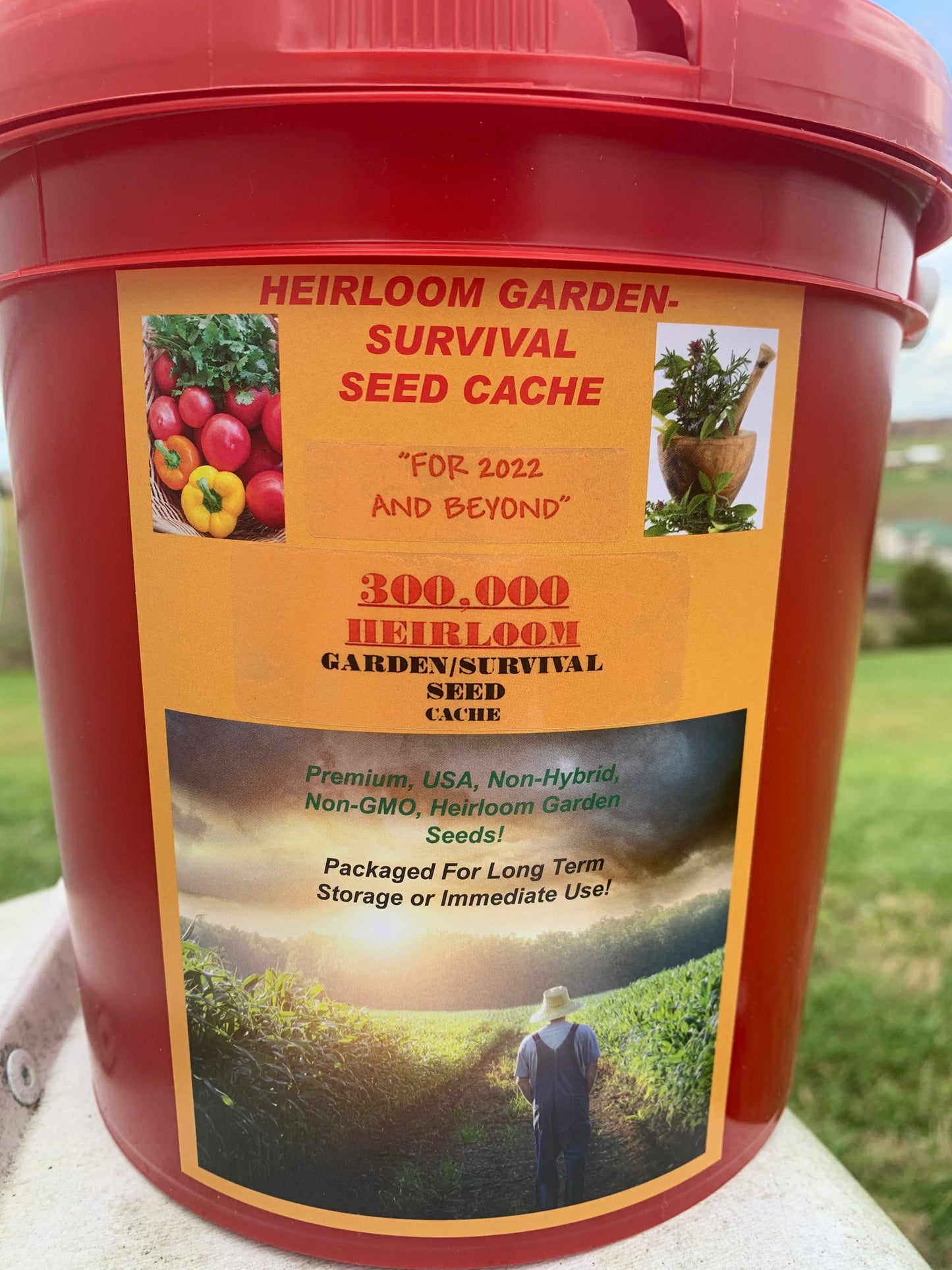 300,000 Garden /Survival Emergency Vegetable Seeds + 20 Variety Herb Seed Cache