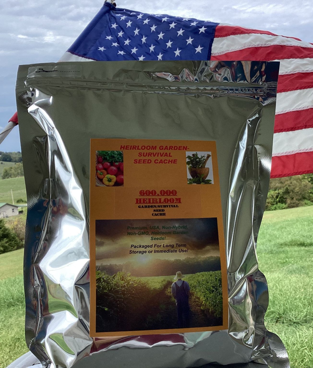 600,000 Garden/Survival SEED CACHE! Non-GMO, HEIRLOOM, USA Vegetable SEEDS!